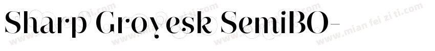 Sharp Groyesk SemiBO字体转换